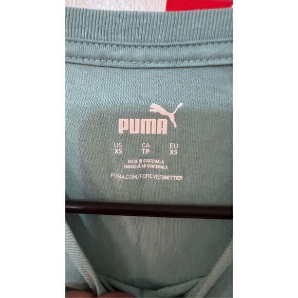 PUMA GREEN LOGO TEE SHIRT WOMENS SIZE XS NEW P1-145 - Picture 4 of 9
